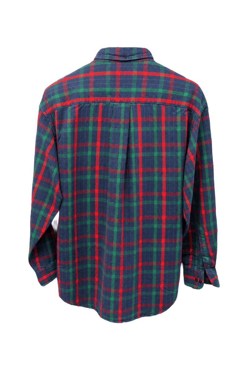 1990s Blue Cotton Shirt - Back View