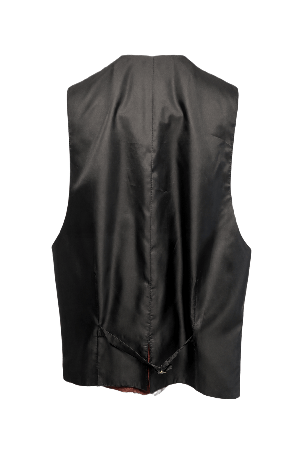 1970s Burgundy Suede Vest - Back View