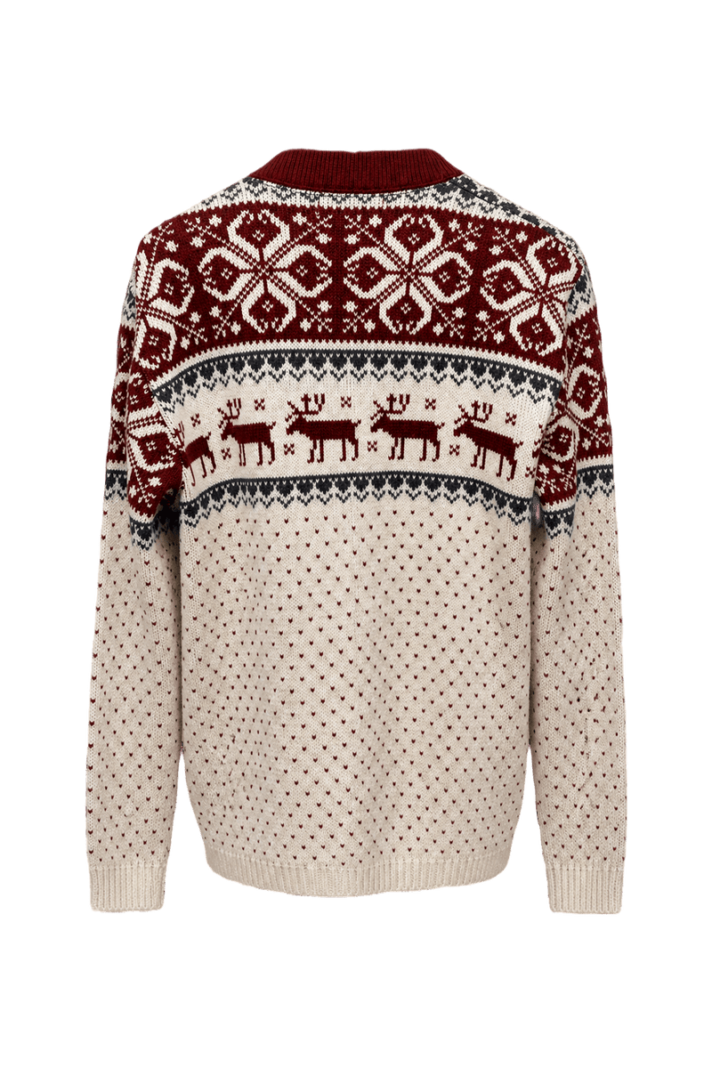 1980s Cream Wool Sweater - Back View