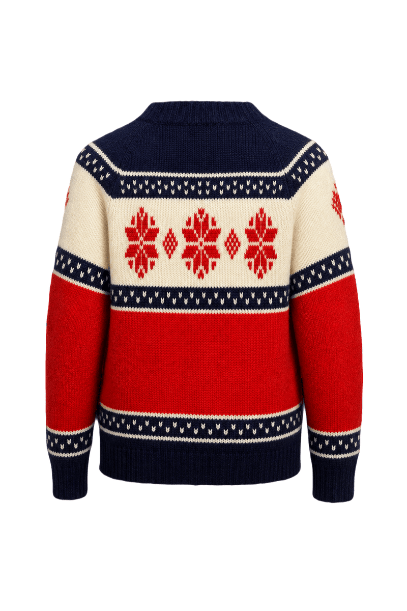 1980s Navy Blue Wool Sweater - Back View