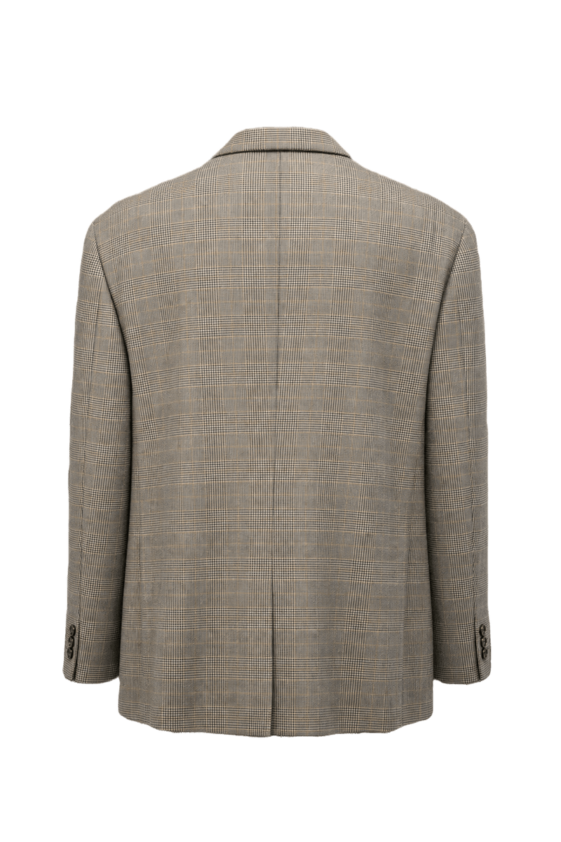 1980s Gray Wool Blend Blazer - Back View
