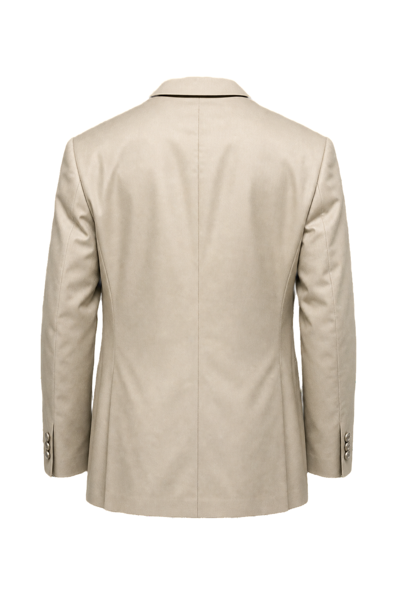 1980s Cream Wool Blazer - Back View
