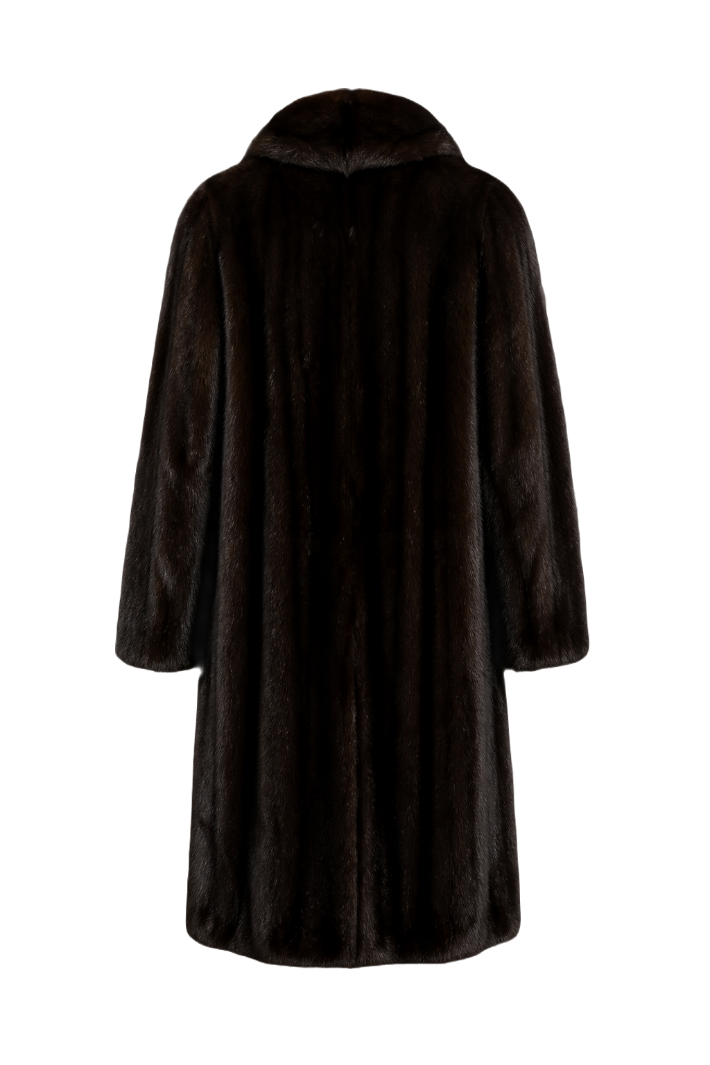 1980s Dark Brown Mink Fur Coat - Back View
