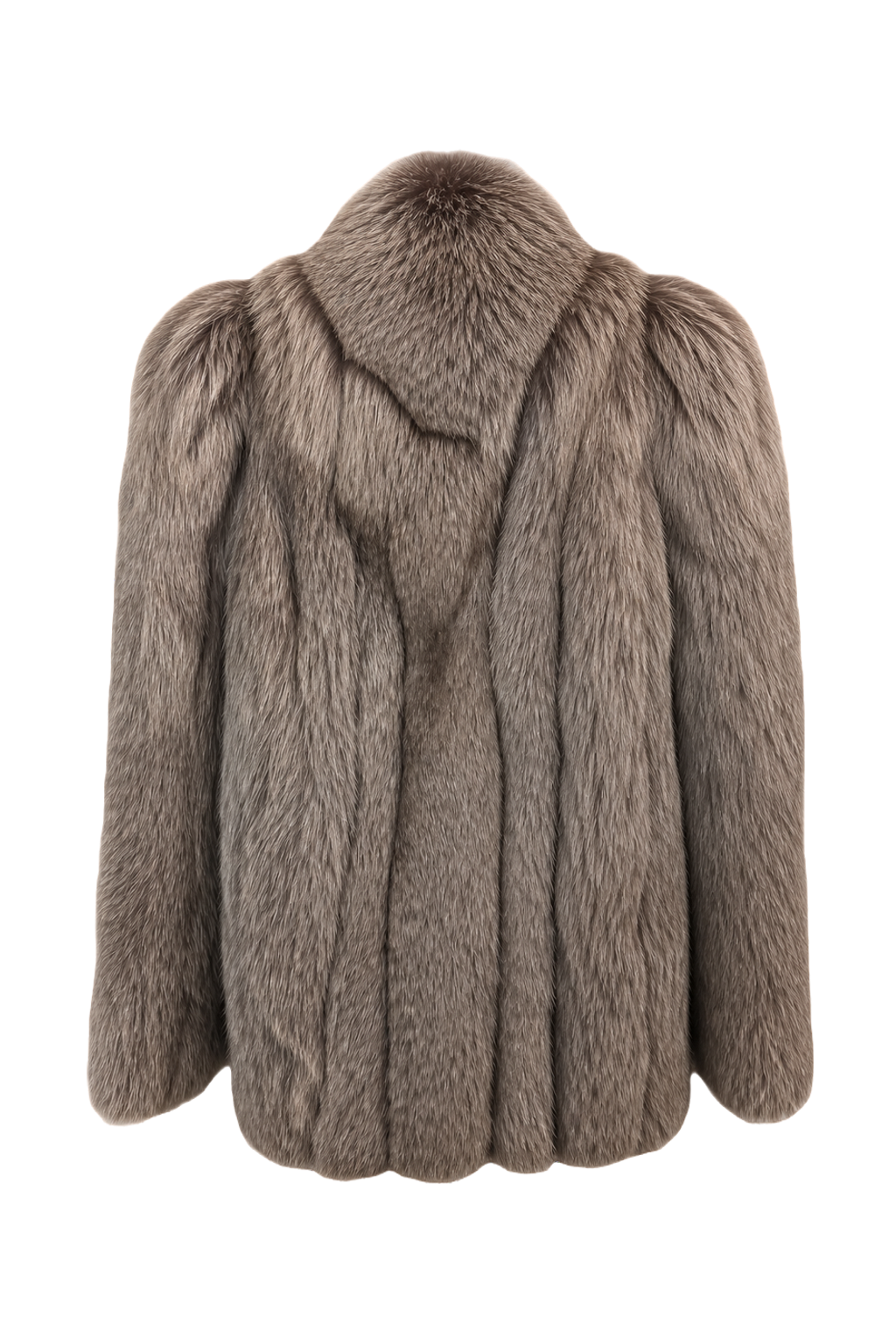 1980s Natural Brown Fur Coat - Back View