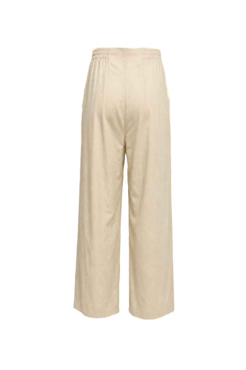 1990s Cream Wool Trousers - Back View
