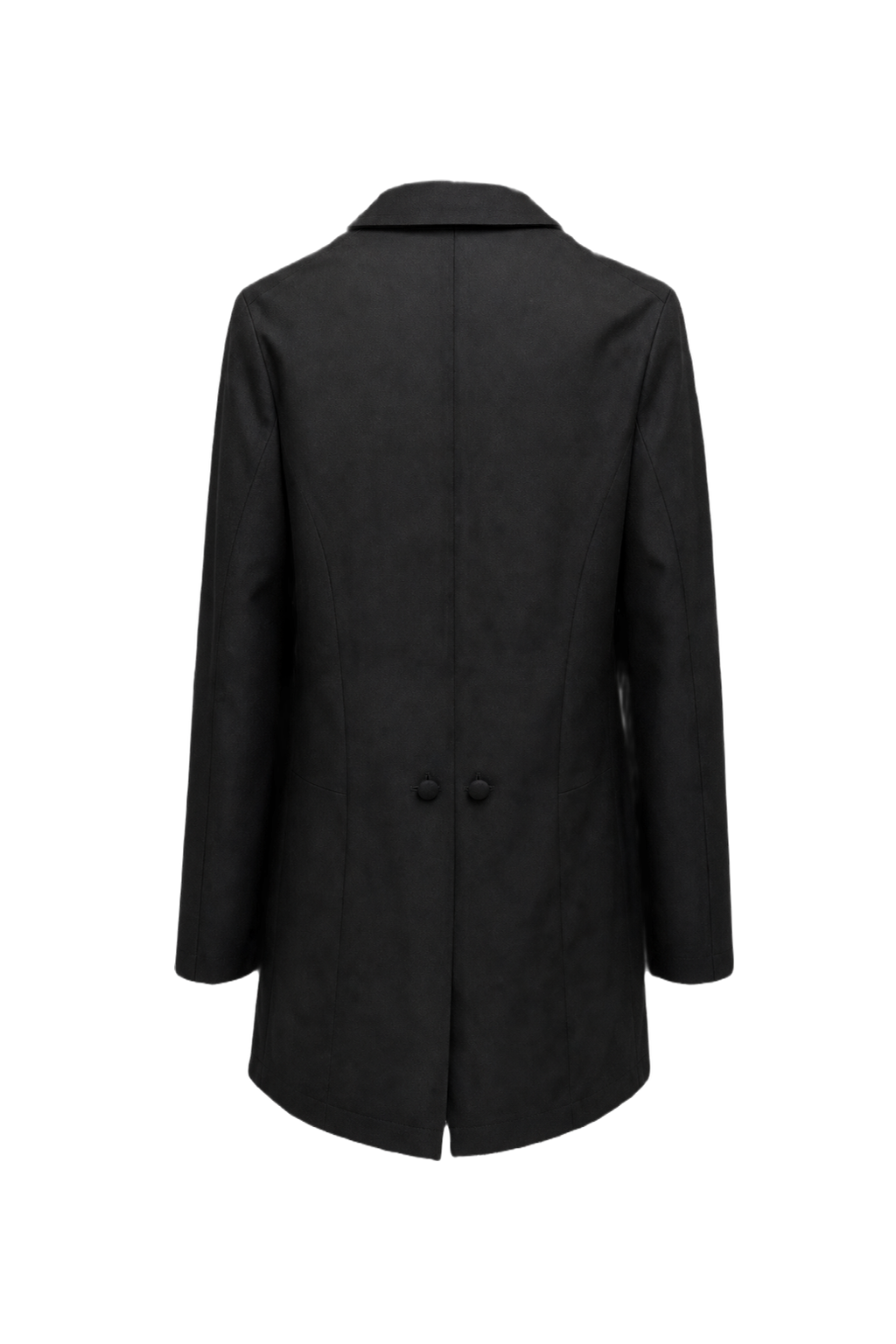 1940s Black Wool Jacket - Back View