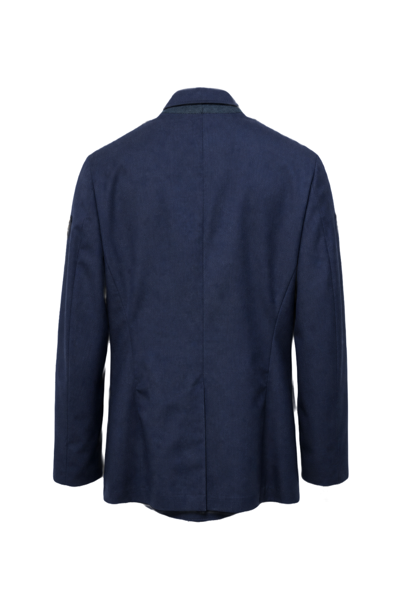 1960s Navy Blue Wool Jacket - Back View