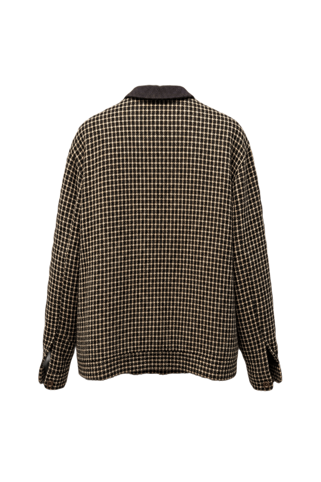 1980s Black Wool Blend Jacket - Back View