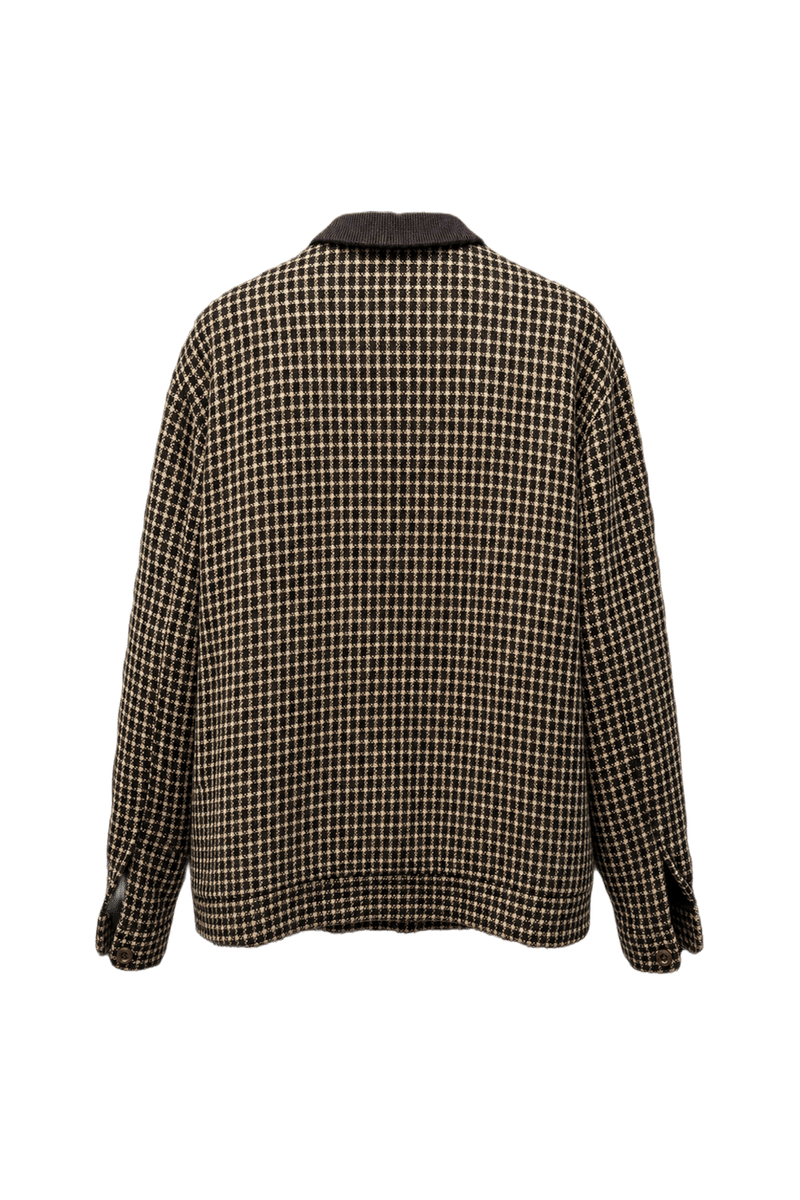 1980s Black Wool Blend Jacket - Back View