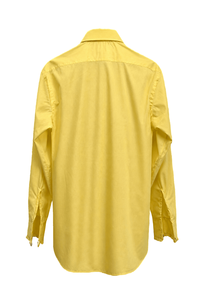 1970s Yellow Polyester Shirt - Back View
