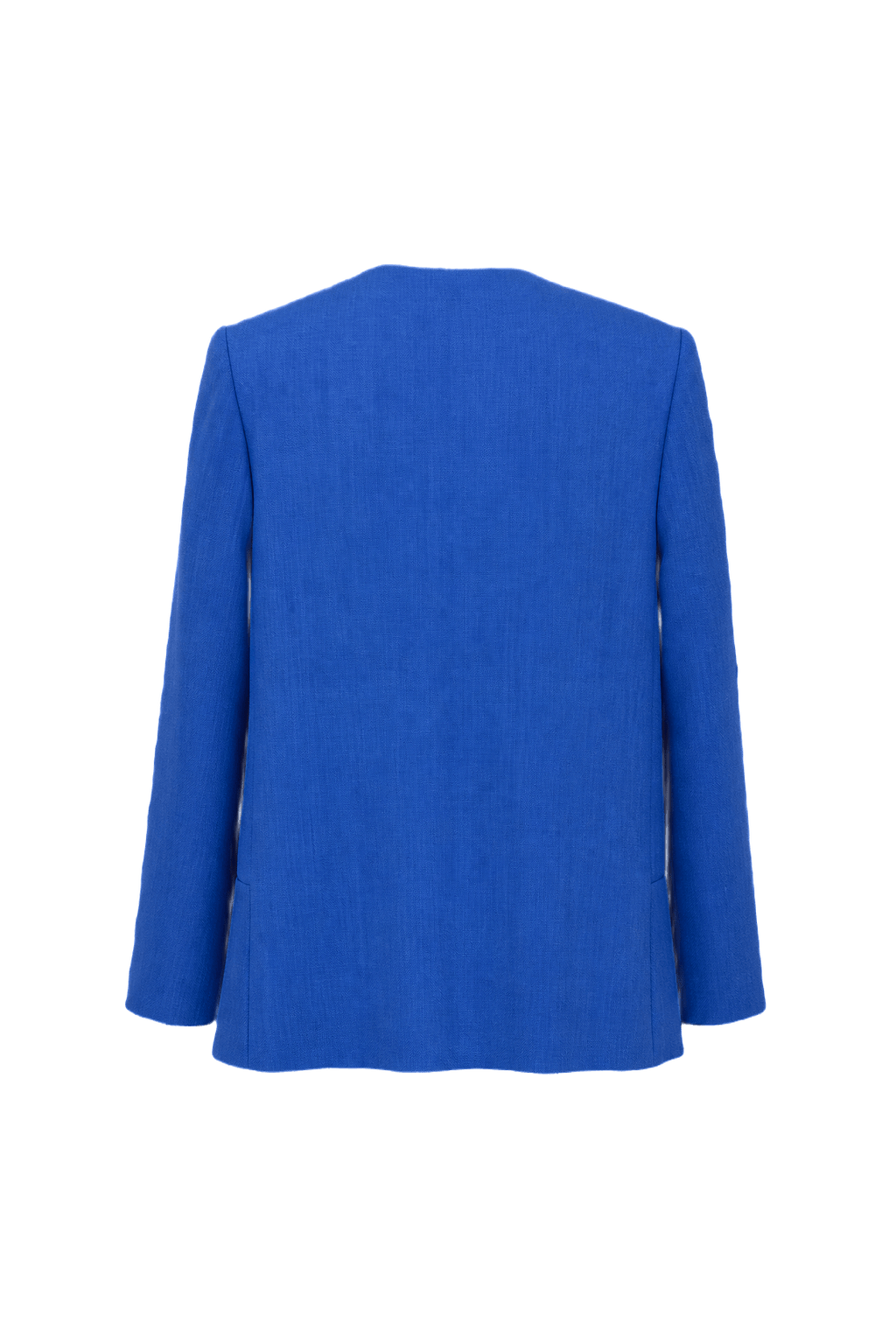 1980s Blue Wool Blend Blazer - Back View