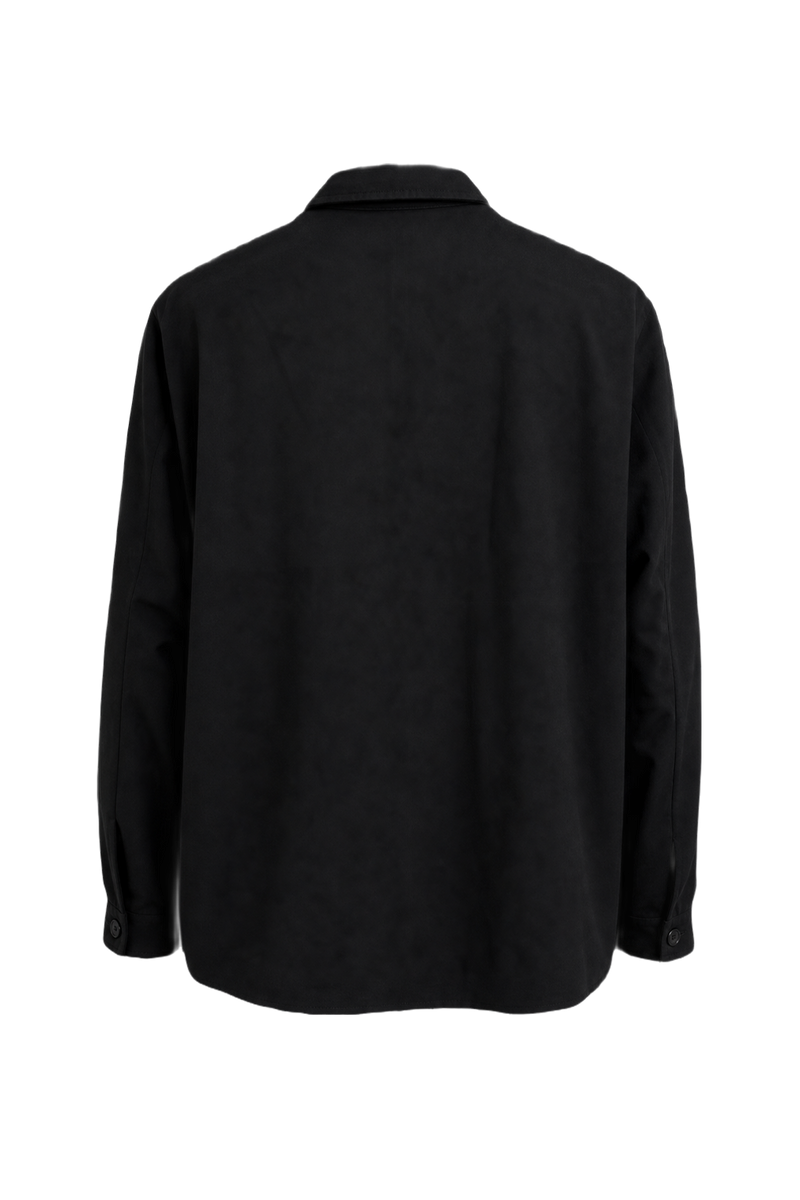 1990s Black Polyester Jacket - Back View