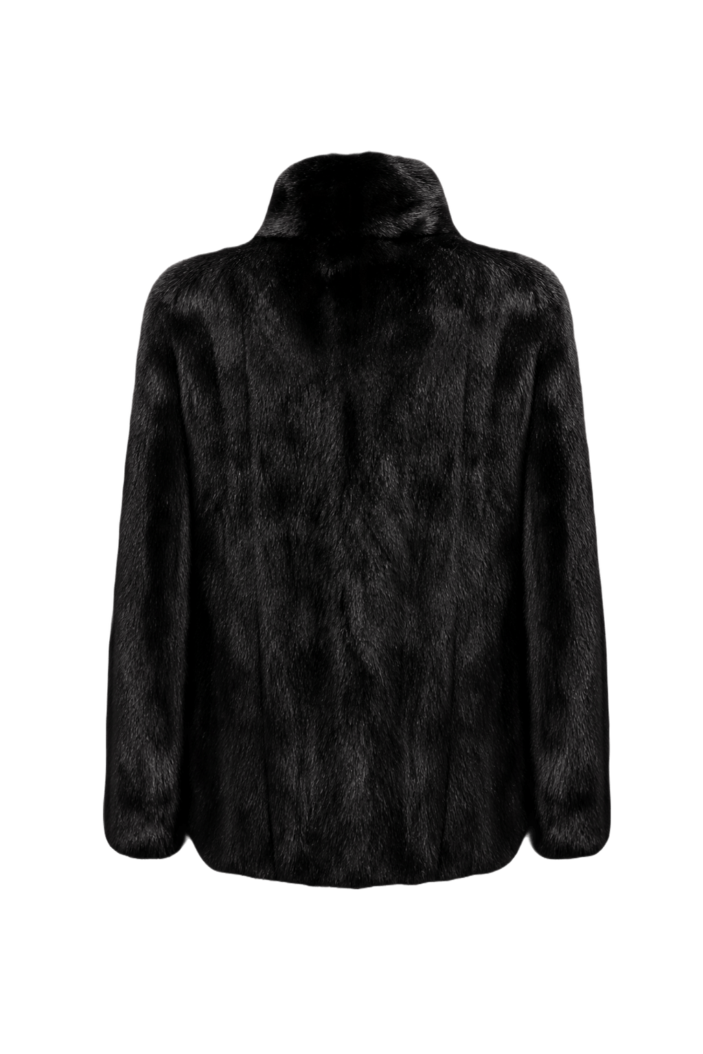 1980s Dark Brown Fur Coat - Back View