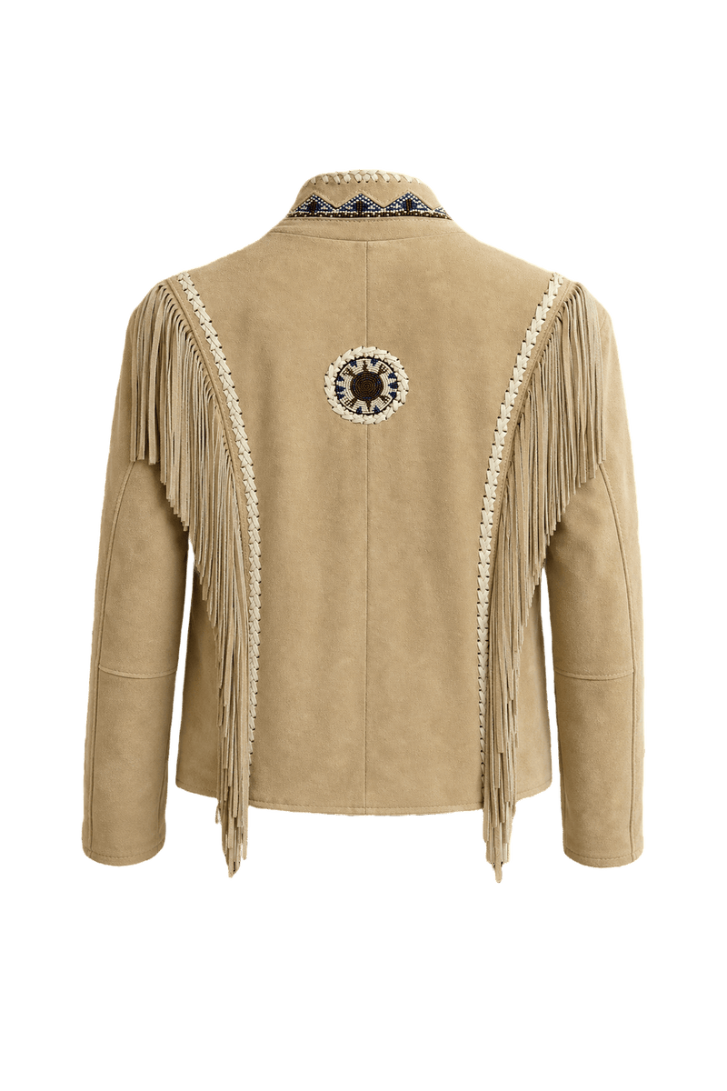 1970s Tan Suede Jacket - Back View
