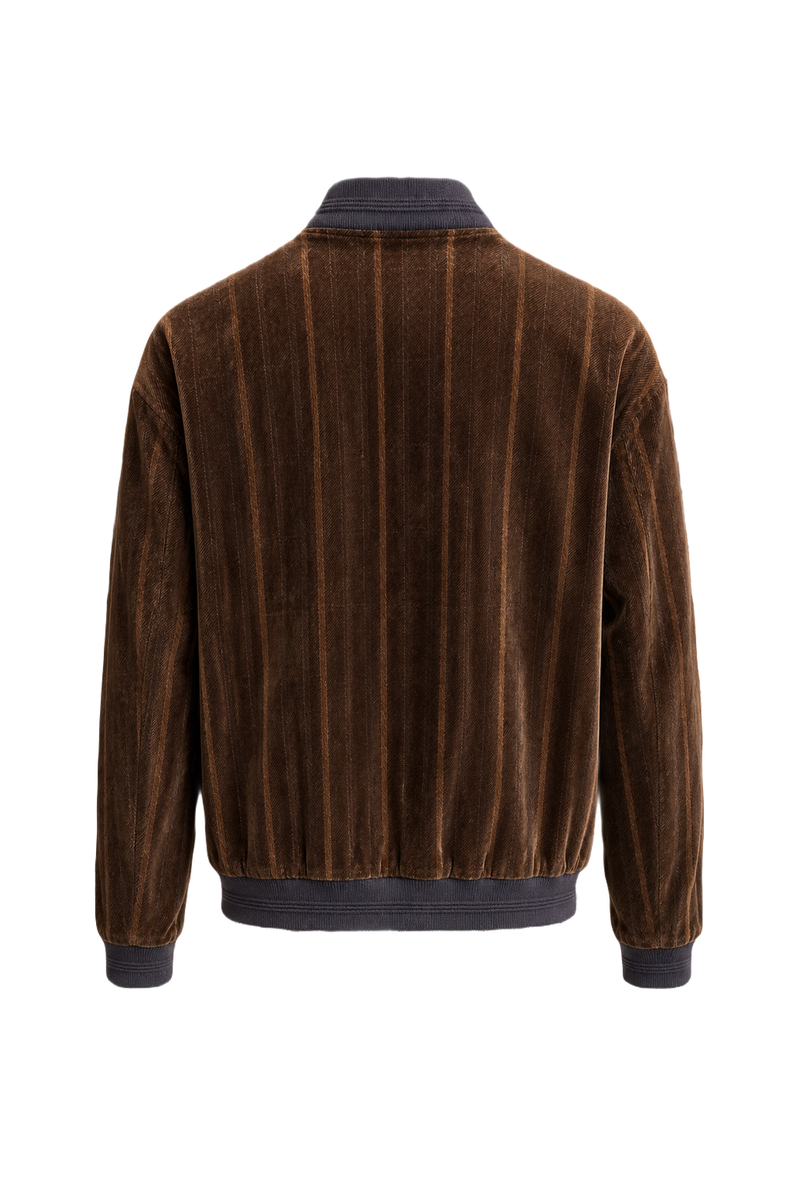 1980s Brown Suede Jacket - Back View