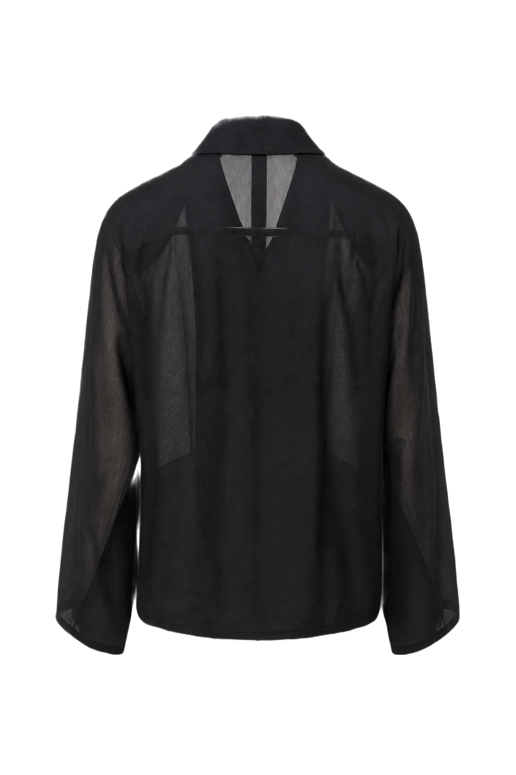 1990s Black Synthetic Jacket - Back View
