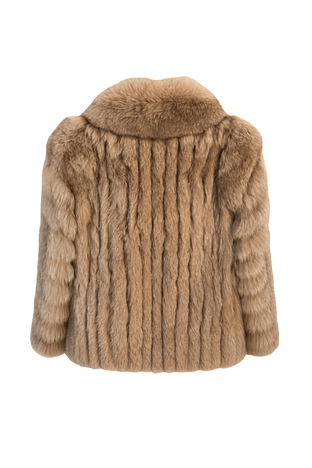 1980s Beige Fur Coat - Back View