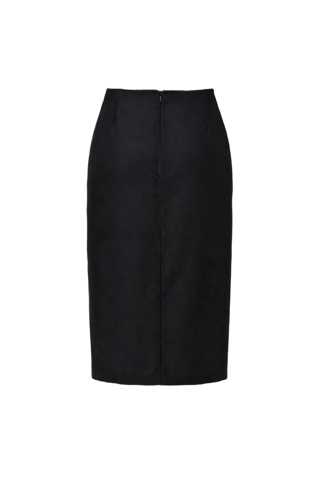 1990s Black Wool Skirt - Back View