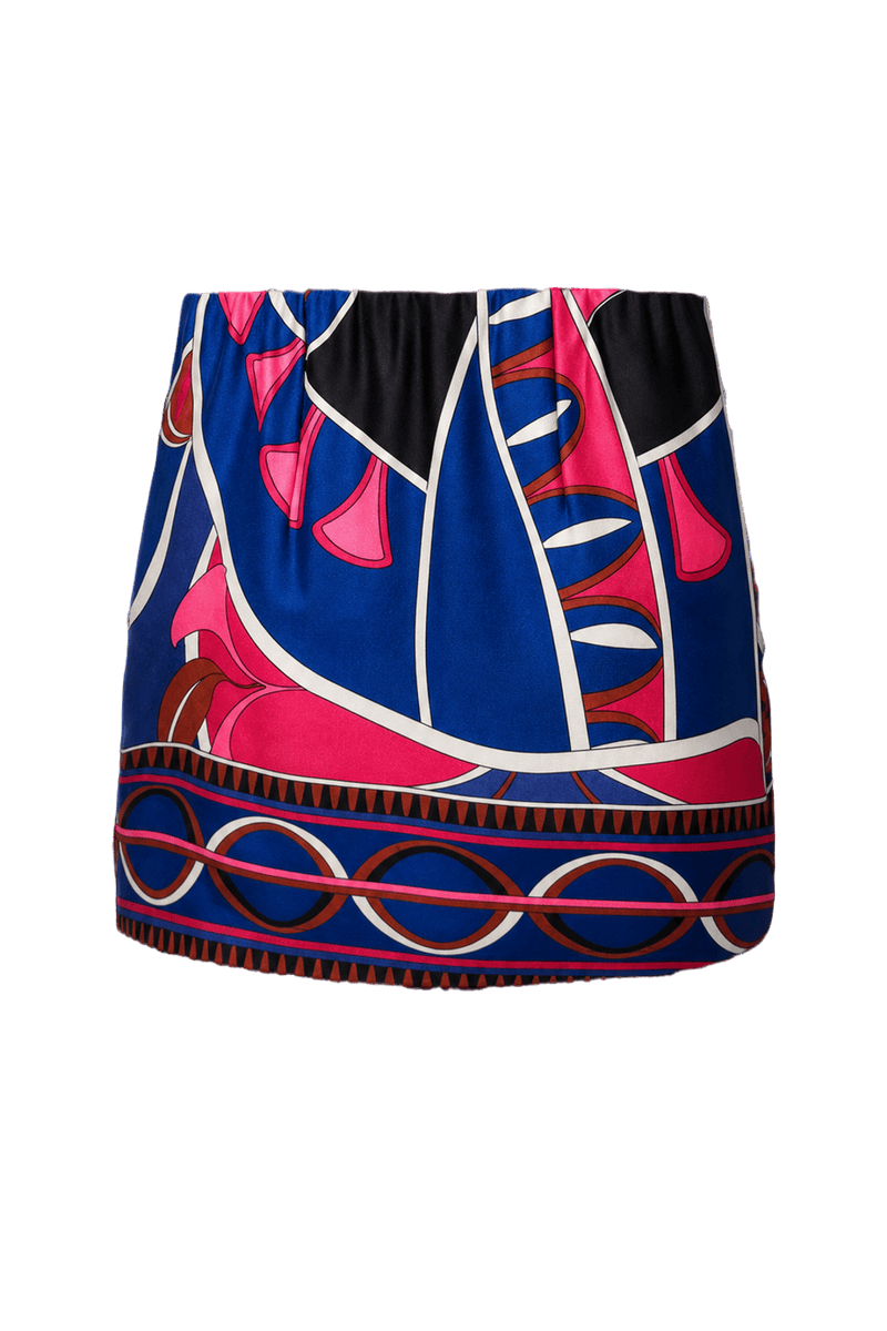1990s Blue Cotton Skirt - Back View