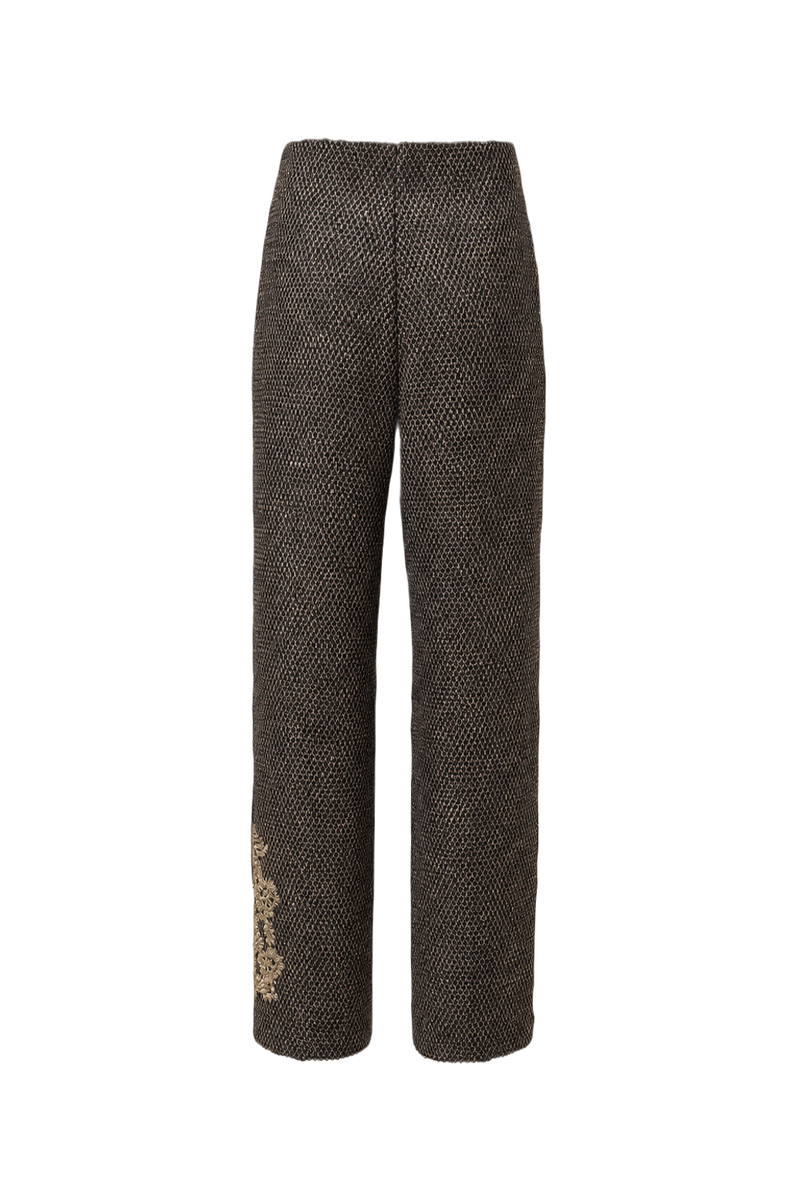 1980s Brown Polyester Pants - Back View