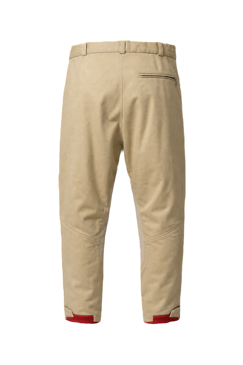 1970s Beige Cotton Trousers - Back View