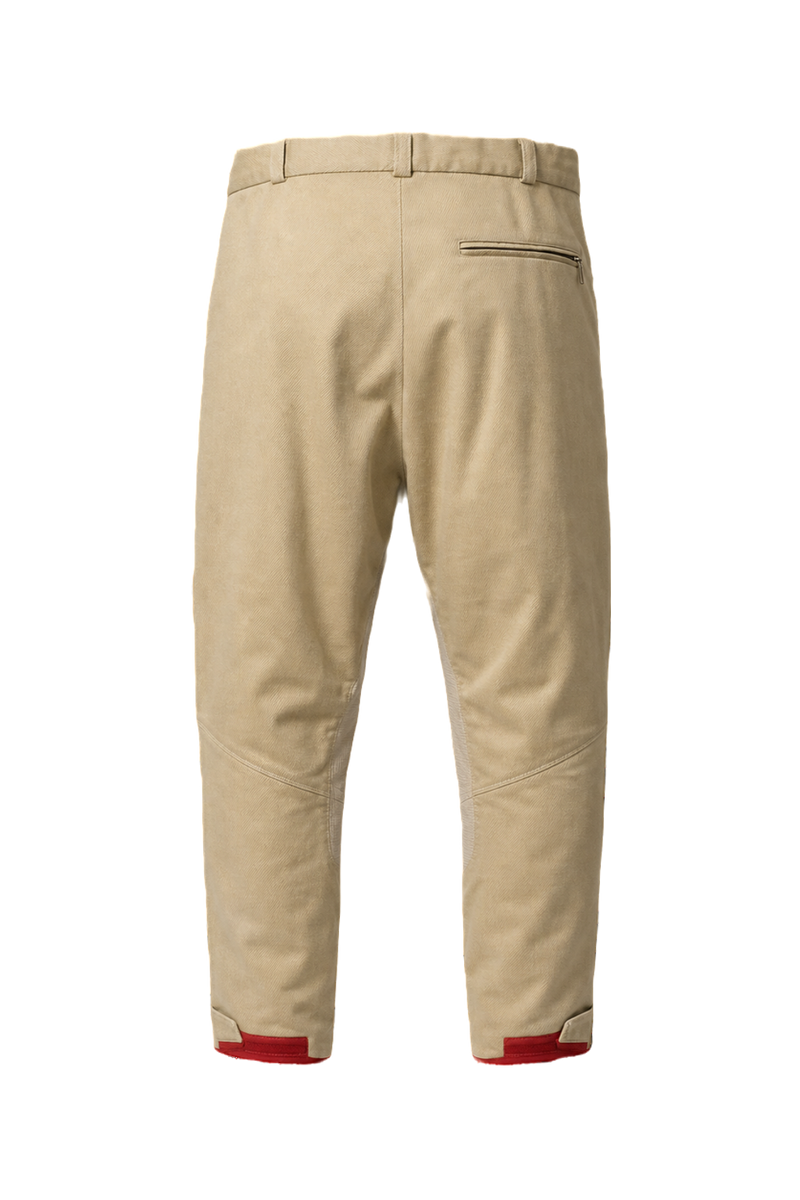 1970s Beige Cotton Trousers - Back View