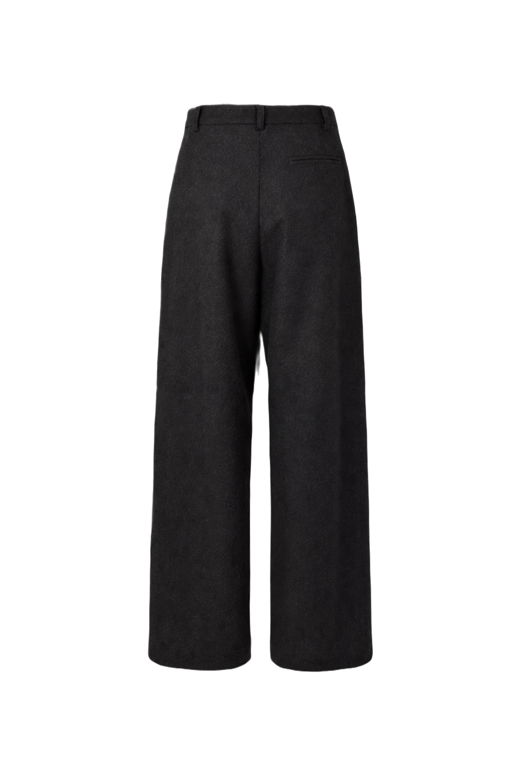 1980s Charcoal Grey Wool Trousers - Back View