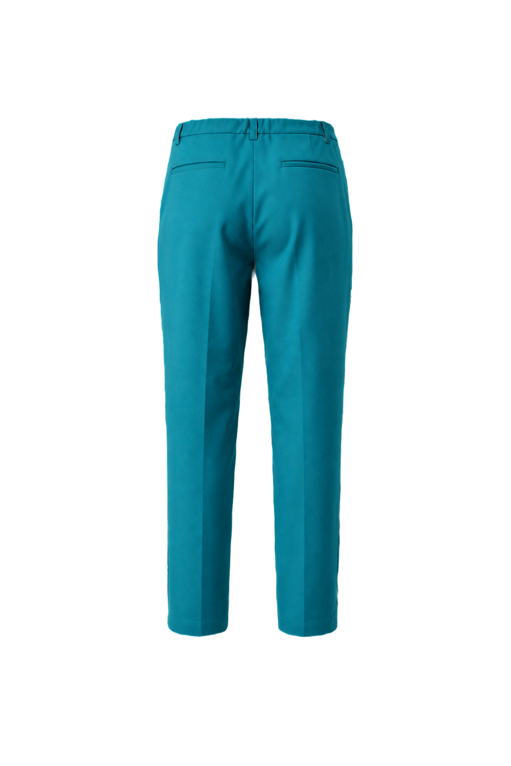 1980s Turquoise Polyester Pants - Back View