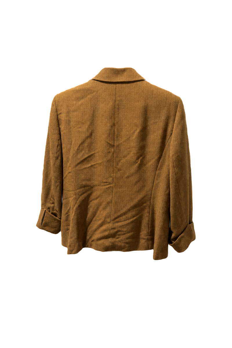 1980s Camel Wool Blend Jacket - Back View