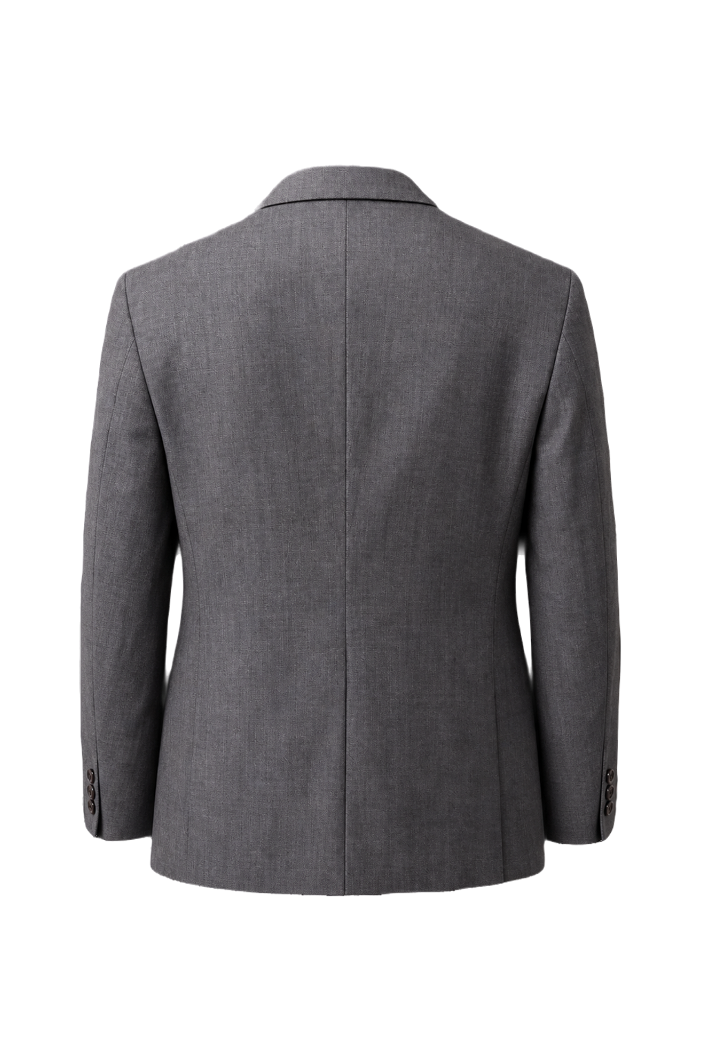 1980s Gray Wool Blend Blazer - Back View