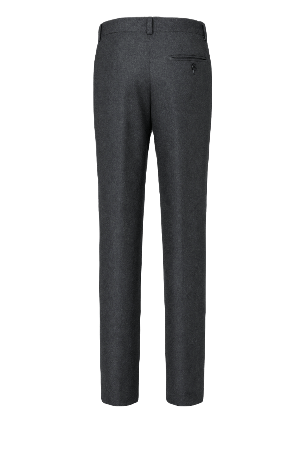 1980s Charcoal Grey Wool Blend Trousers - Back View