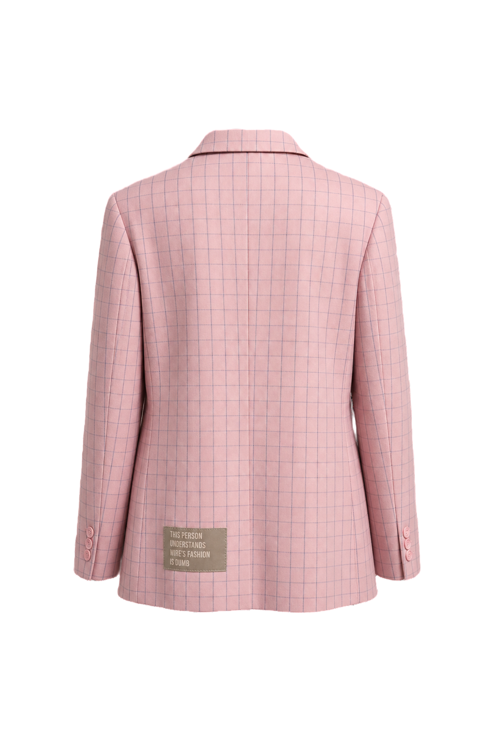 1980s Pink Wool Blend Blazer - Back View