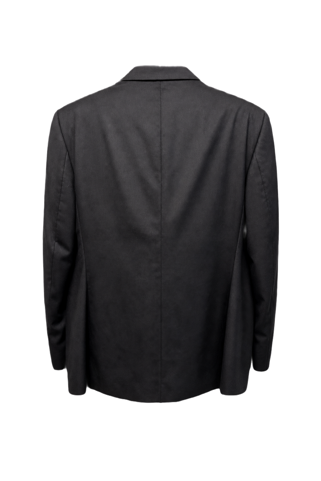 1980s Black Wool Blend Blazer - Back View