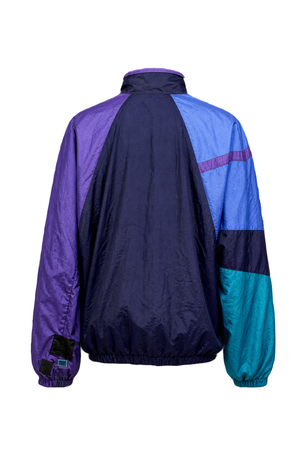1980s Blue Nylon Windbreaker - Back View