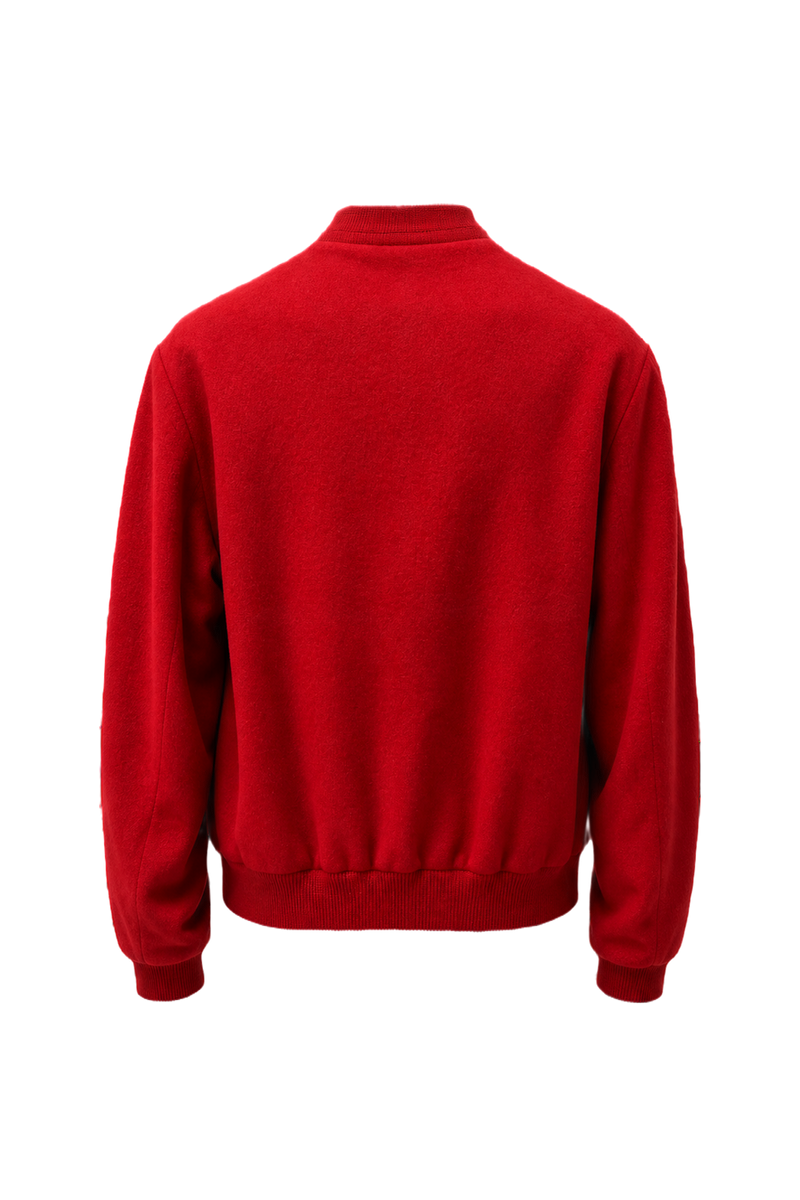 1960s Red Polyester Jacket - Back View