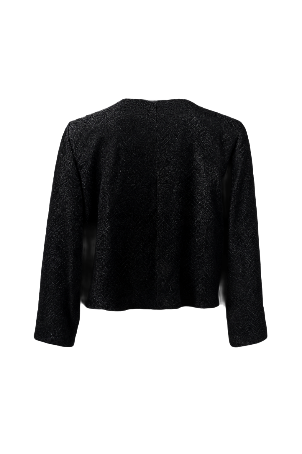 1980s Black Polyester Jacket - Back View