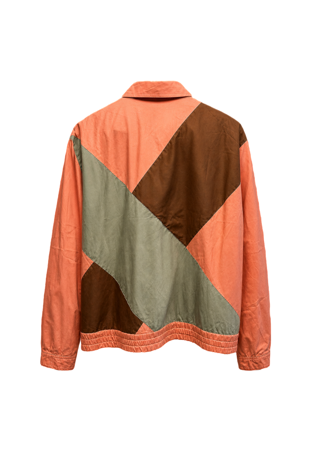 1980s Salmon Pink Nylon Jacket - Back View