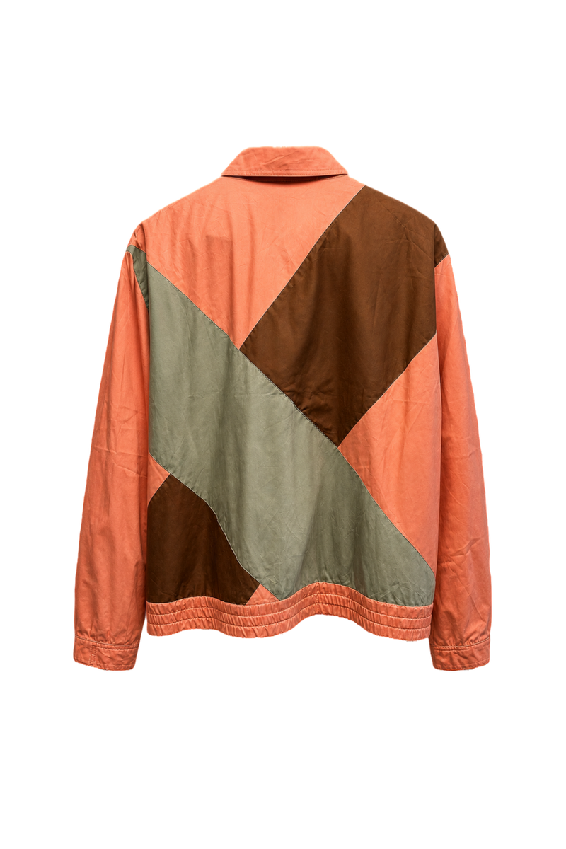 1980s Salmon Pink Nylon Jacket - Back View
