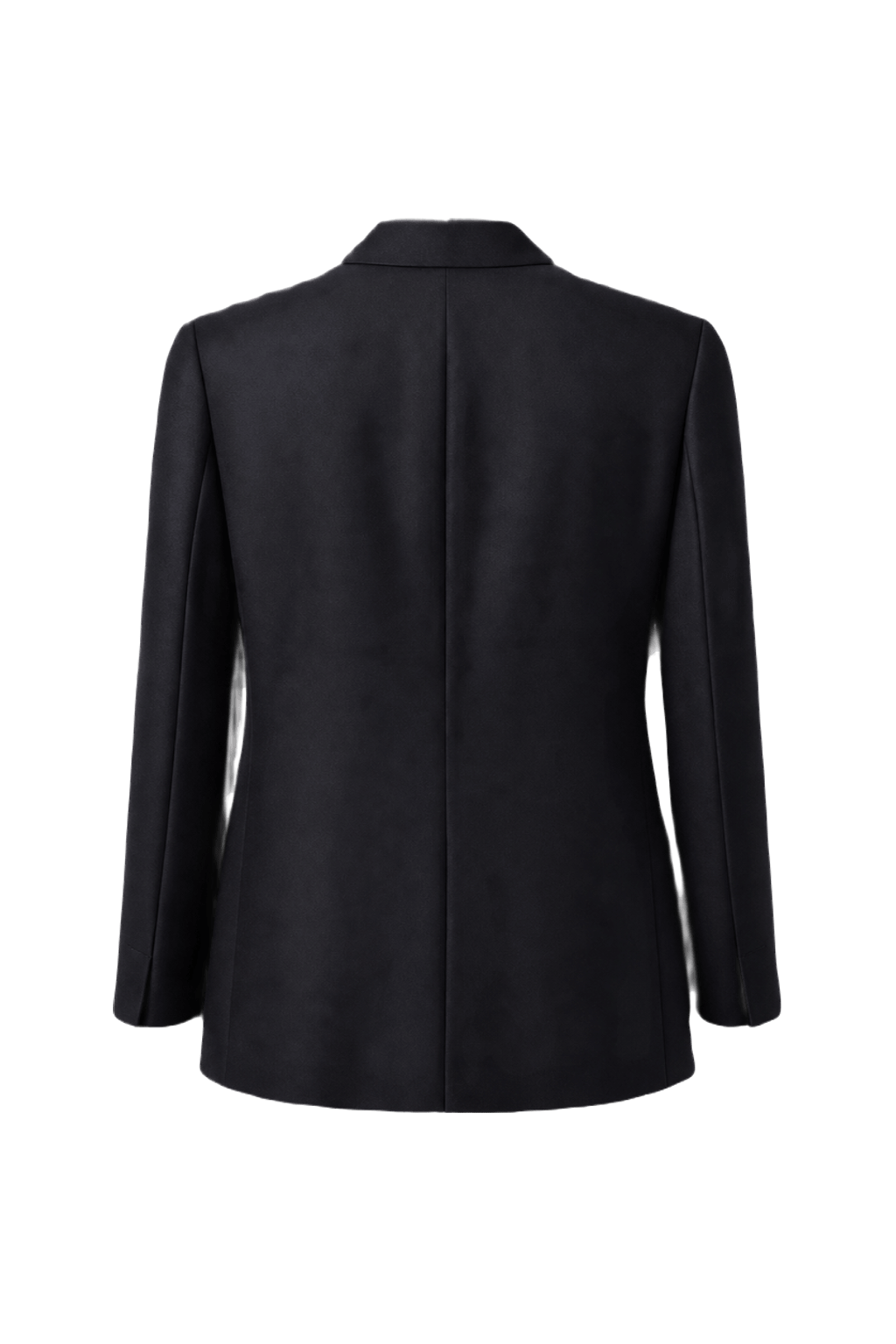 1990s Black Wool Blend Blazer - Back View
