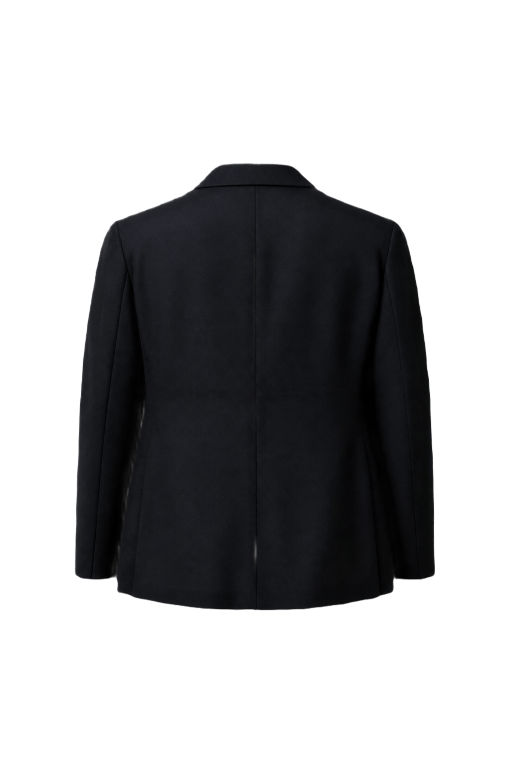 1990s Black Wool Blend Blazer - Back View