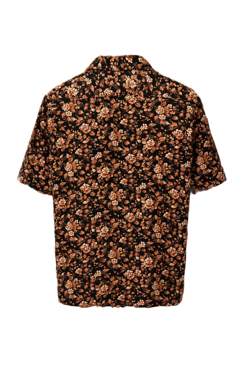 1980s Black Cotton Shirt - Back View