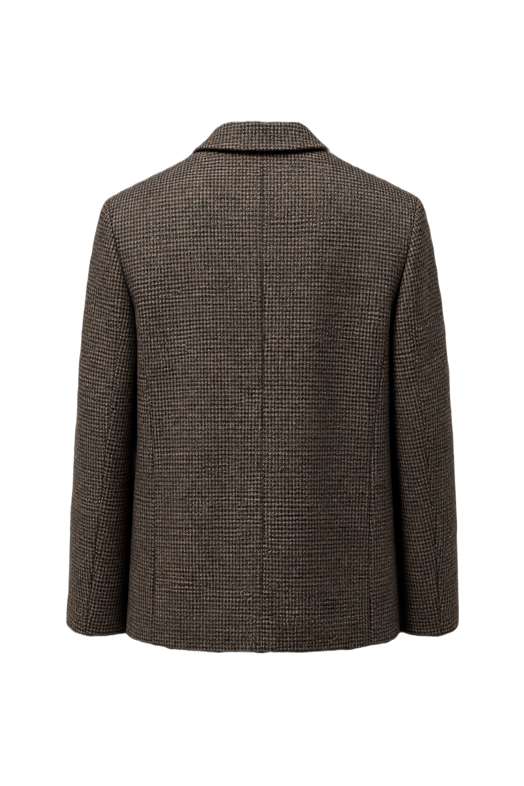 1980s Grey Wool Blend Blazer - Back View
