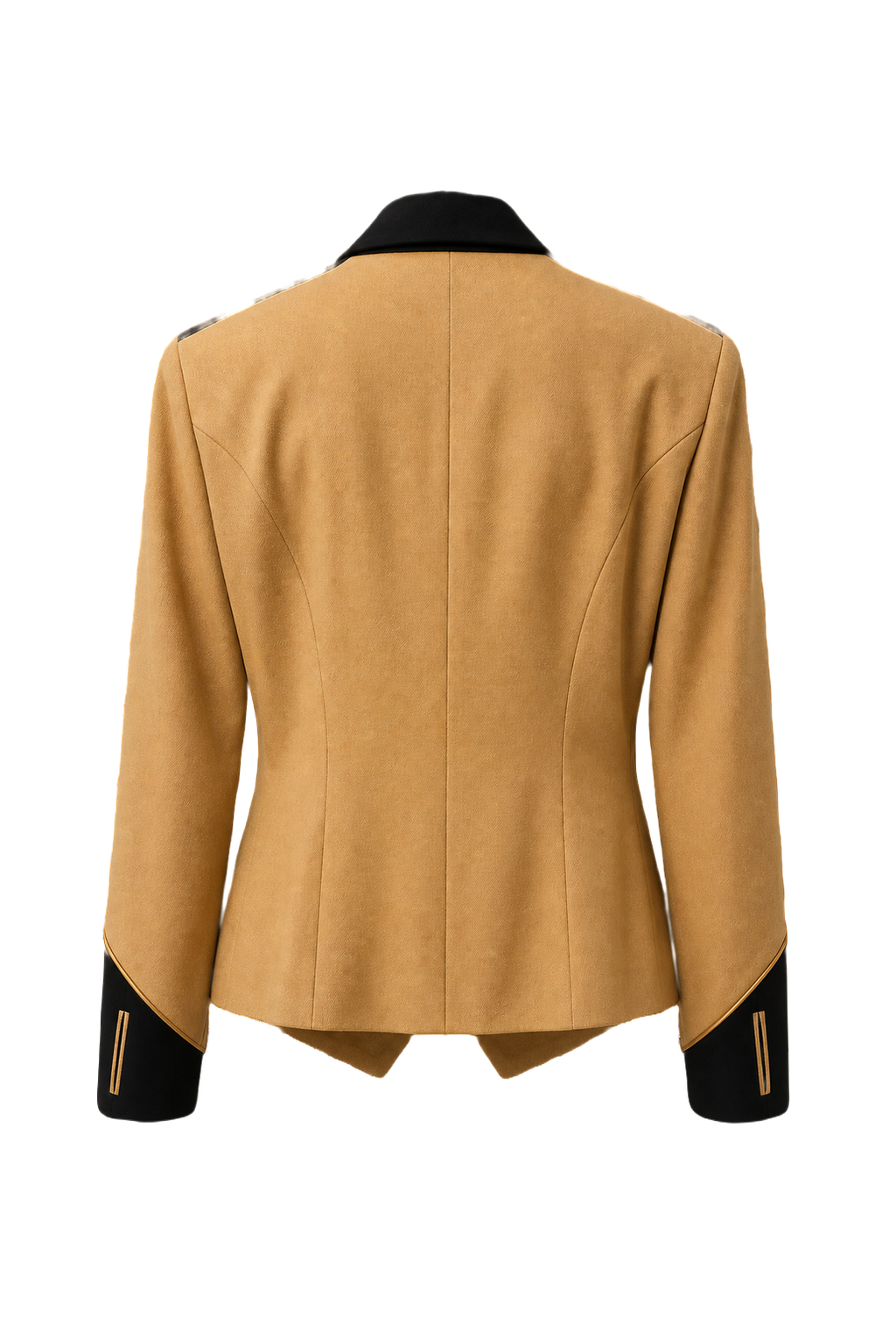 1980s Cream Wool Blend Blazer - Back View