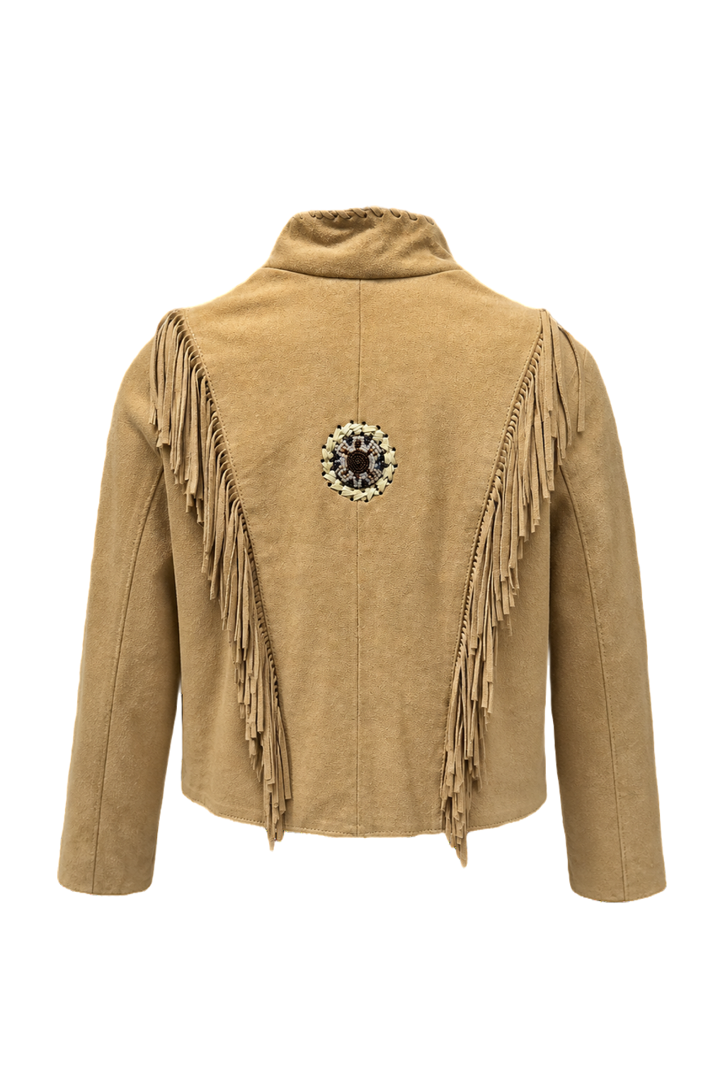 1970s Beige Suede Jacket - Back View