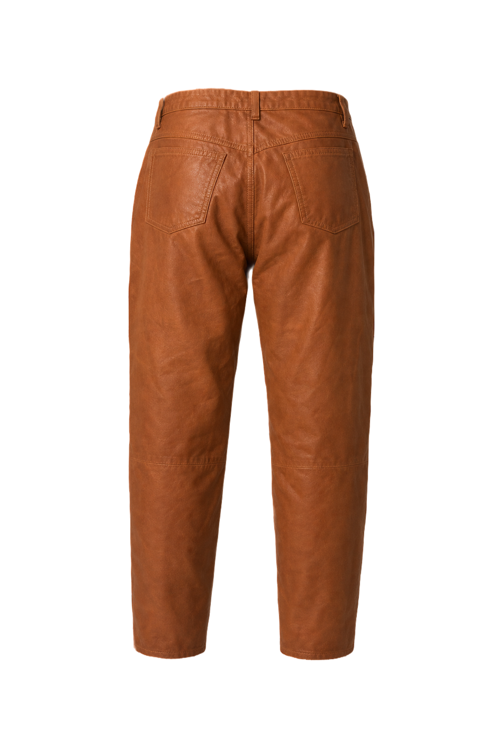 1990s Caramel Brown Cotton Pants - Back View