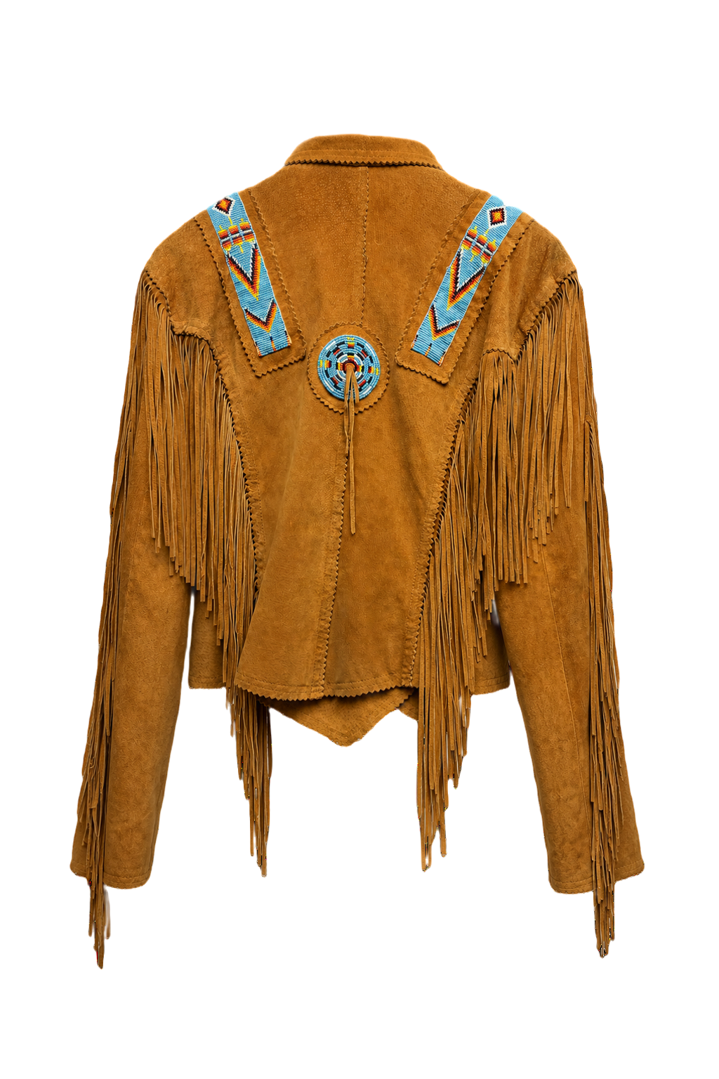 1970s Tan Suede Jacket - Back View