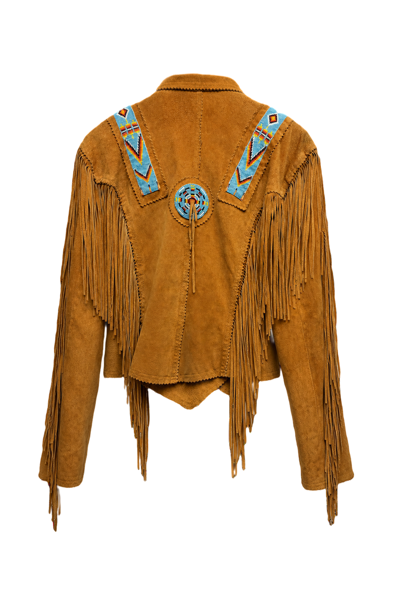 1970s Tan Suede Jacket - Back View