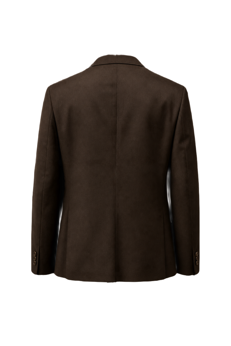 1970s Brown Wool Blazer - Back View