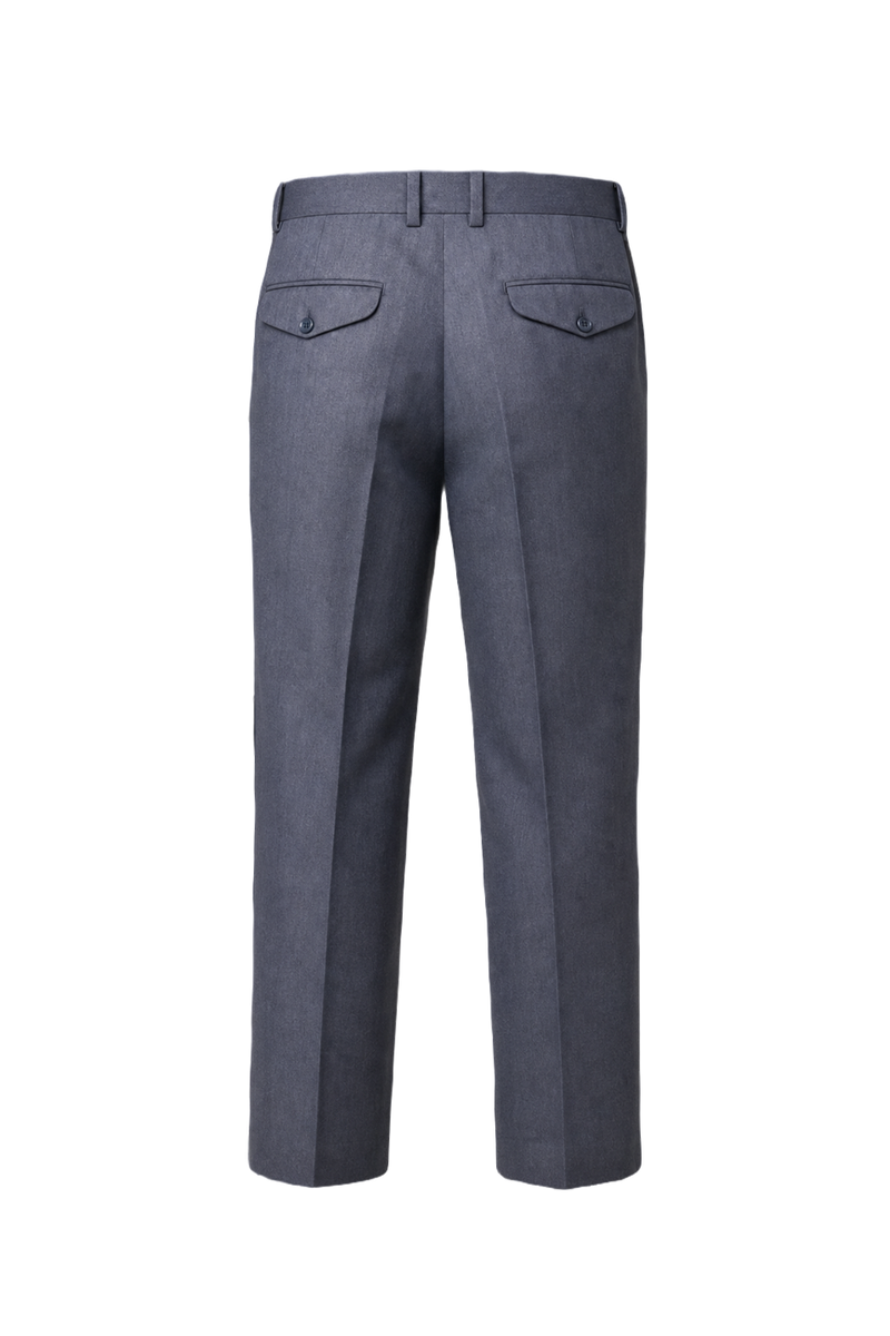 1940s Blue Wool Blend Trousers - Back View