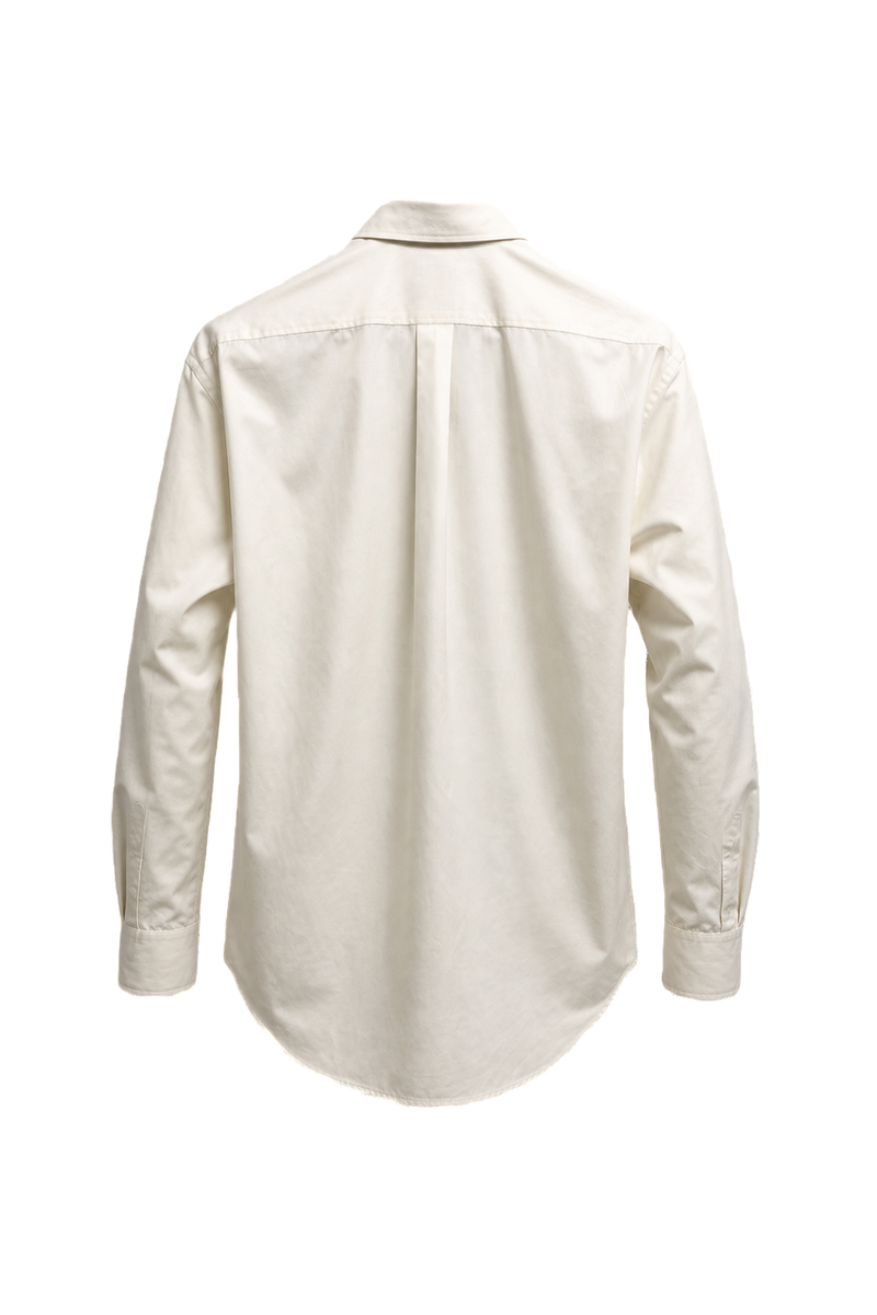 1980s White Cotton Shirt - Back View